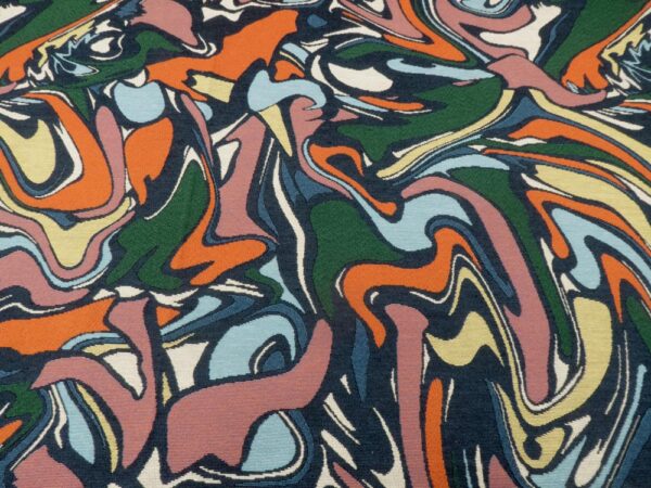 Stoff Jacquard 60's Farbexplosion – Bild 3