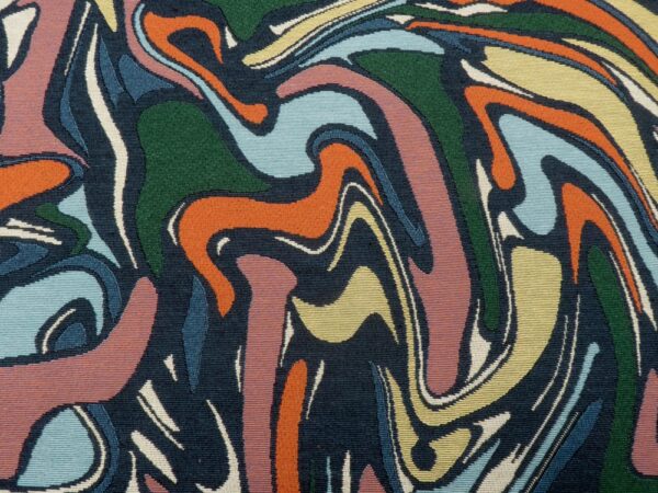 Stoff Jacquard 60's Farbexplosion