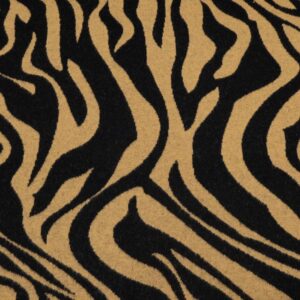 Stoff Strick Zebra braun-schwarz