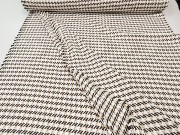 Stoff Chanel-Tweed Pied de Poule XXL schwarz-beige-creme – Bild 2