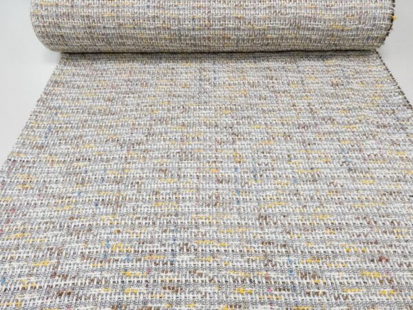 Stoff Chanel Tweed braun-schwarz-beige-gelb-gold – Bild 3