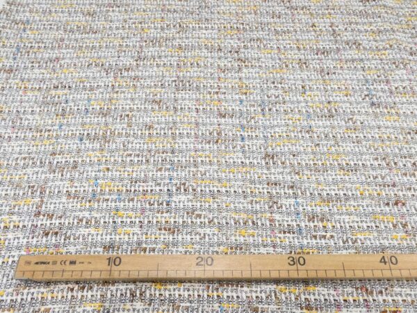 Stoff Chanel Tweed braun-schwarz-beige-gelb-gold – Bild 4