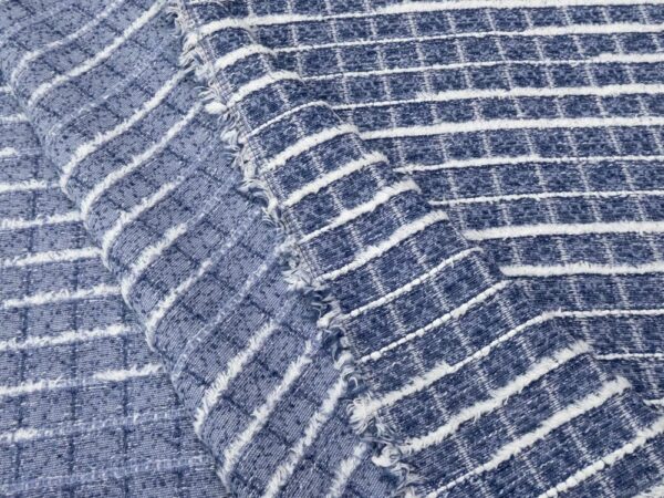 Stoff Chanel Karo blau weiss – Bild 2