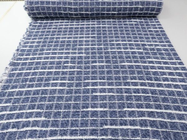 Stoff Chanel Karo blau weiss – Bild 3