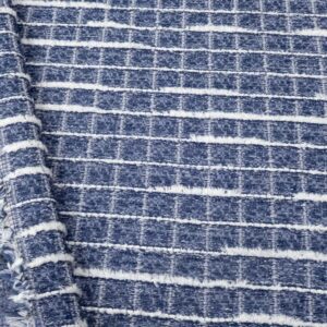 Stoff Chanel Karo blau weiss