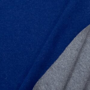 Stoff Angora Strick Doubleface blau-grau