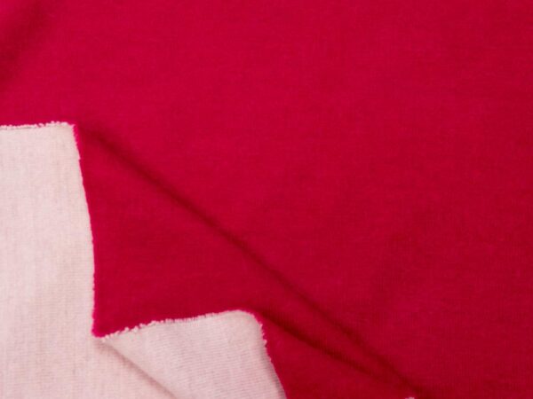 Stoff Angora Strick Doubleface pink-rosa