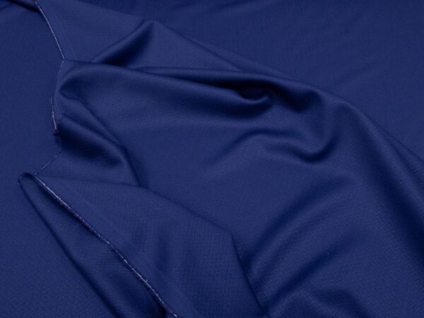 Stoff Wolljacquard dünn Navy Blue – Bild 2