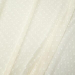 Stoff PL Ausbrenner Chiffon Punkte Champagne