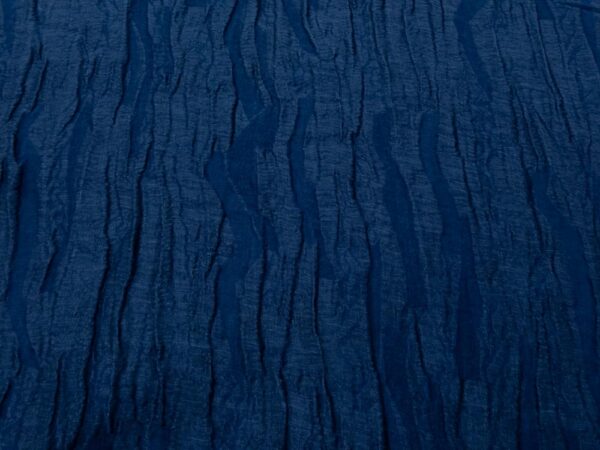 Stoff Crash Jacquard Krepp Leinen-Seide dunkelblau*