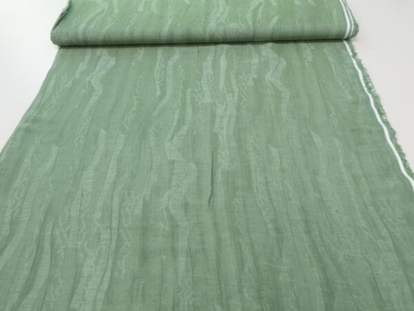 Stoff Crash Jacquard Leinen-Seide salbeigrün* – Bild 3