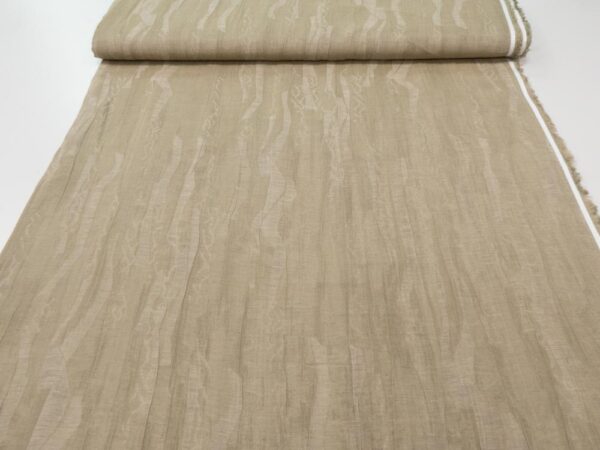 Stoff Crash Jacquard Leinen-Seide taube* – Bild 3
