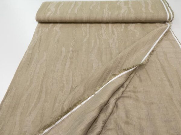Stoff Crash Jacquard Leinen-Seide taube* – Bild 4