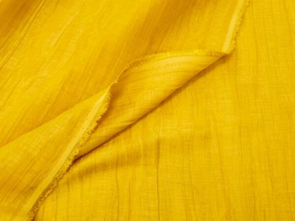 Stoff Crash Jacquard Leinen-Seide sunset yellow* – Bild 2