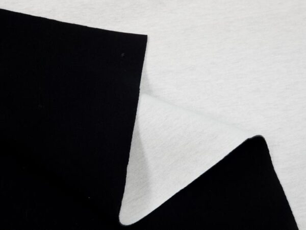 Stoff Vijersey Doubleface neopren schwarz-weiss