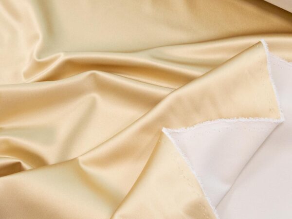 Stoff Sofia Satin Glitzer schwer gold – Bild 2