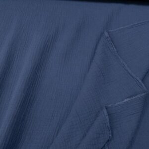 Stoff MOUSSELINE Fancine jeansblau