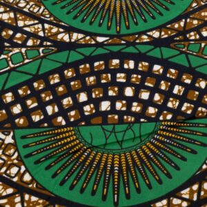 Stoff Doppelseitiger Wax grüne Sonne