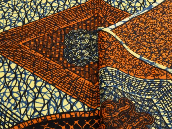 Stoff Doppelseitiger Wax oranges Gekringel – Bild 2