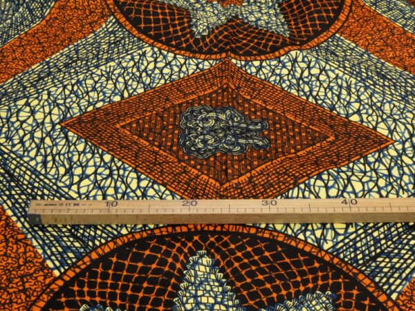 Stoff Doppelseitiger Wax oranges Gekringel – Bild 3