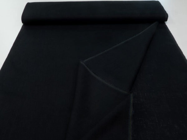 Stoff Leinen vorgewaschen schwarz – Bild 2