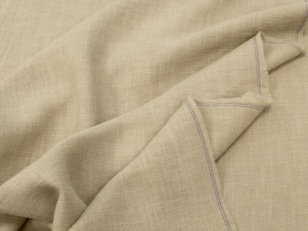 Stoff Ramie Twill stonewashed beigetaube – Bild 2