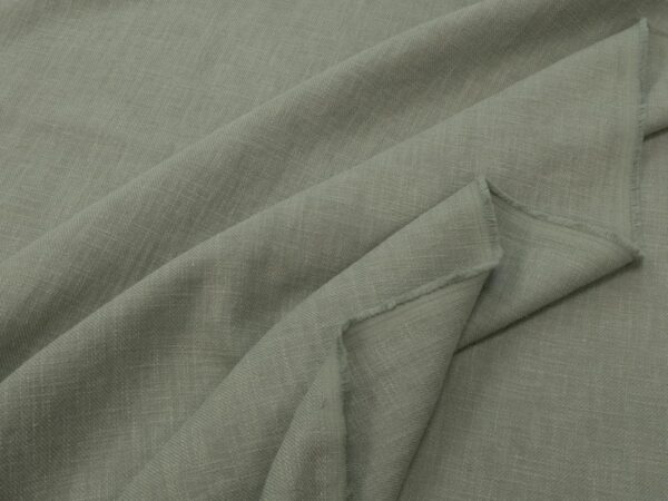 Stoff Ramie Twill stonewashed Green Bay – Bild 2
