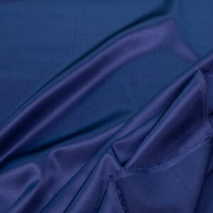 Stoff Seidensatin Stretch midnight Sail Blue