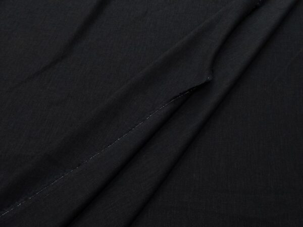 Stoff Leinen-Bambus Twill schwarz – Bild 2