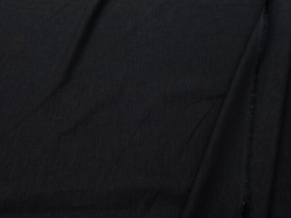 Stoff Leinen-Bambus Twill schwarz