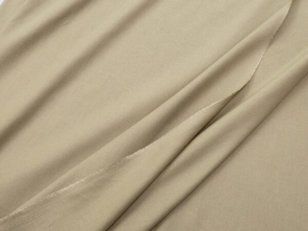 Stoff Leinen-Bambus Twill beige dunkel – Bild 2