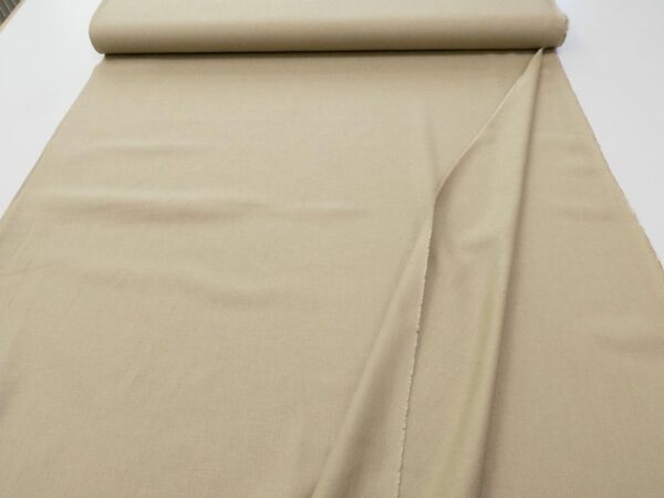 Stoff Leinen-Bambus Twill beige dunkel – Bild 3