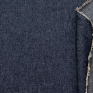 Stoff Baumwolle-Leinen Denim blau meliert