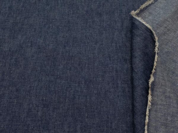 Stoff Baumwolle-Leinen Denim blau meliert
