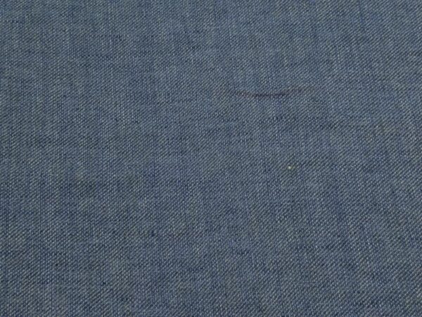 Stoff Leinen Italien cross dye Köper Blau-natur