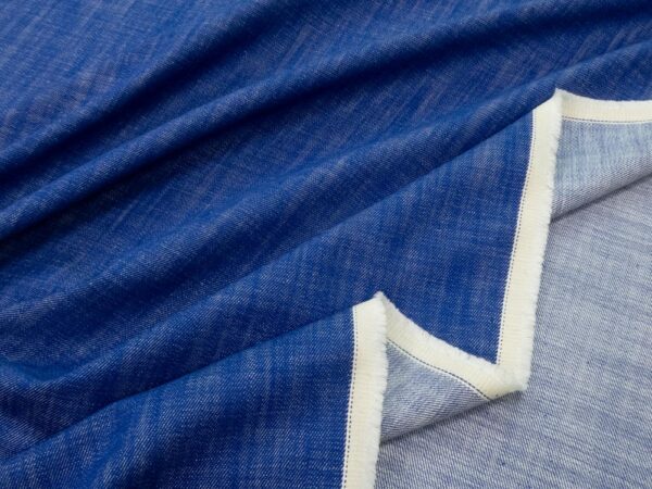 Stoff Baumwolle Denim Blue Quartz meliert – Bild 3