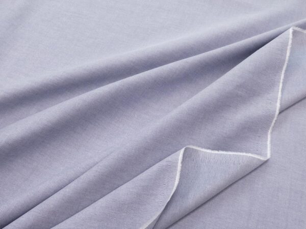 Stoff Baumwolle Oxford graublau meliert – Bild 2
