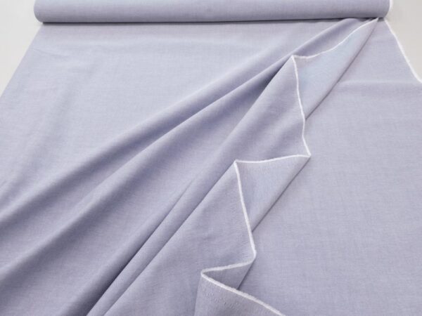 Stoff Baumwolle Oxford graublau meliert – Bild 3