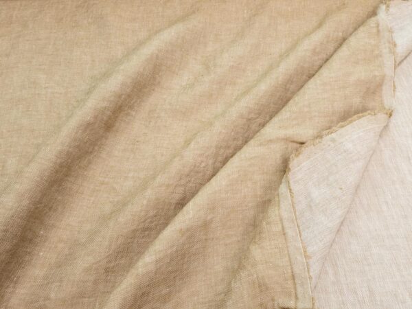 Stoff Hanf-Leinen beige meliert – Bild 2