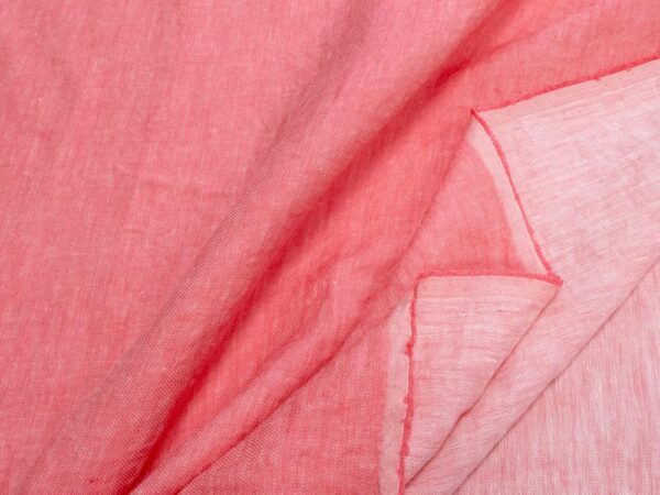 Stoff Hanf-Leinen Camelia Rose meliert – Bild 2