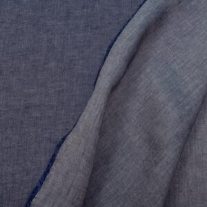 Stoff Leinen jeans-hellgrau