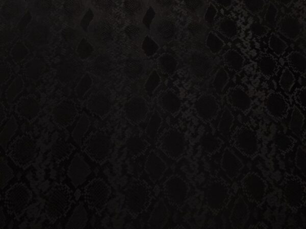 Stoff Kunst-Leder BI-ELASTISCH schwarz Schlangenmuster