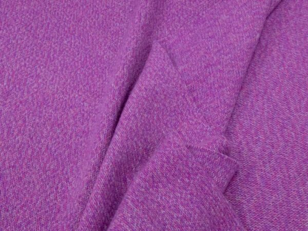 Stoff Strick extrafeine Merino Wolle melange pink-lila – Bild 2