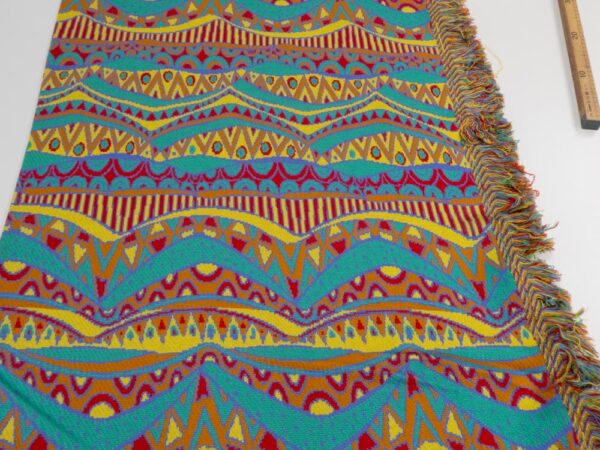 Stoff Merino Jacquard extrafein Multicolor Rainbow – Bild 3