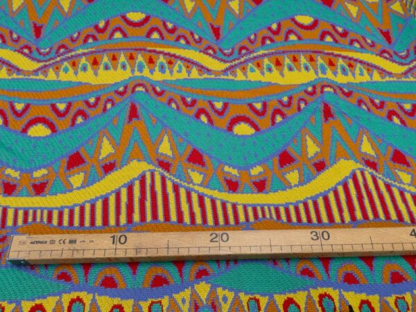 Stoff Merino Jacquard extrafein Multicolor Rainbow – Bild 4