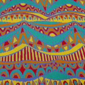 Stoff Merino Jacquard extrafein Multicolor Rainbow