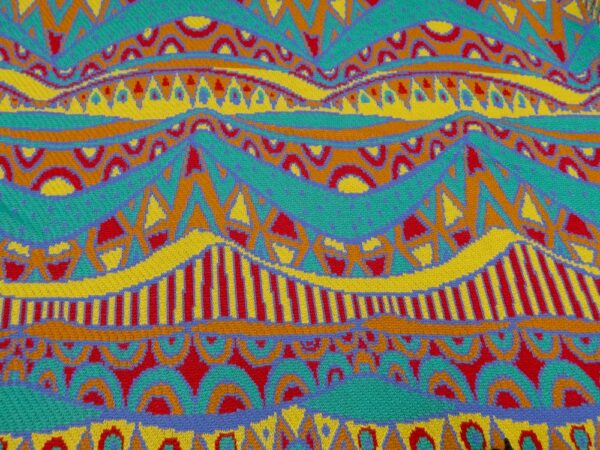 Stoff Merino Jacquard extrafein Multicolor Rainbow