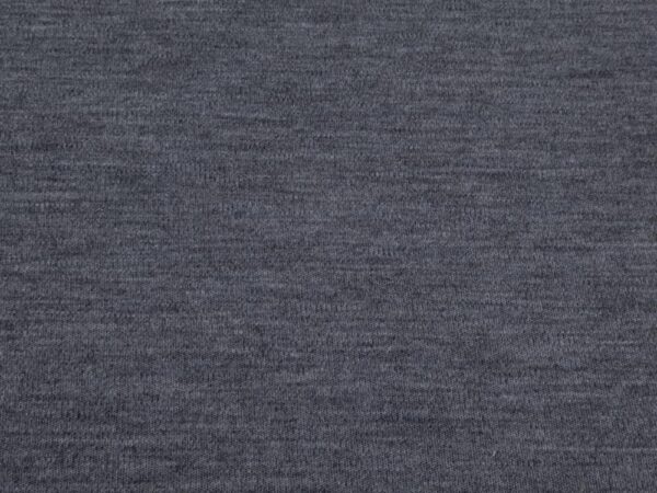 Stoff Merino -Strick extrafein Interlock dunkelgrau meliert