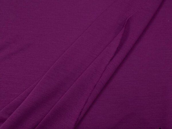 Stoff Merino -Strick extrafein Interlock Purple Wine – Bild 2