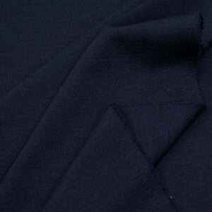 Stoff Merino -Strick extrafein Interlock nachtblau